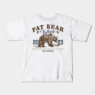 Vintage Aesthetic \\ Fat Bear Week 2023 \\ New Design Kids T-Shirt